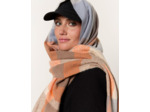 Echarpe à carreaux ORANGE Femme