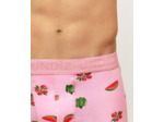 Boxer rose en coton motifs fruits