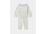 Pyjama écru imprimé animaux Bébé Garçon