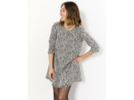 Robe courte bicolore NOIR