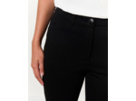 Pantalon 7/8 cigarette uni NOIR Femme