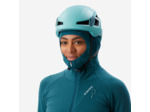 Pull technique à capuche en laine mérinos femme - alpinism bleu