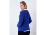 Pull épais uni BLEU Femme