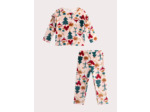 Pyjama en velours thème Noël pour fille