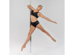 Brassière pole dance PAD amovibles bi-matière Femme - noir