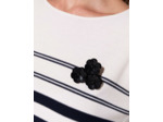 Pull marinière 100% coton rayé BLANC Femme
