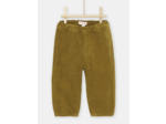 Pantalon en velours vert olive bébé garçon
