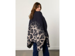 Cape imprimé léopard MARINE Femme