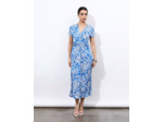 Robe longue imprimée BLEU