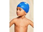 Bonnet de piscine bleu encre poisson