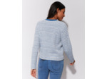 Gilet jacquard BLEU Femme