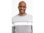 Pull col rond rayé Grisy