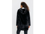 Manteau Fausse Fourrure À Capuche
