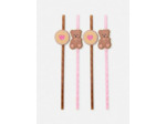 Lot de 4 pailles fantaisie
