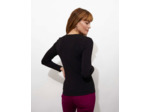 Cache-coeur manches longues uni NOIR Femme