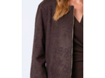 Blouson court jacquard MARRON Femme
