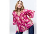 Blouse manches 3/4 imprimé à fleurs ROSE Femme