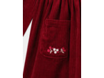 Robe brodée en velours côtelé