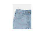 Short en jean pour fille avec broderie florale