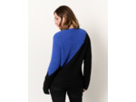 Pull épais contenant de la laine color bloc NOIR Femme