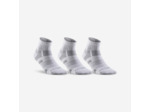 CHAUSSETTES DE SPORT MI-HAUTES ARTENGO RS 560 BLANC GRIS LOT DE 3