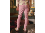 Pantalon en velours rose