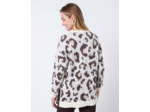 Pull épais mi-long à motifs ECRU Femme