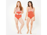 Maillot de bain 1 pièce aquafitness Femme - Rosy rouge