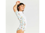 Tee shirt anti uv manches courtes Femme - 500 Belly blanc