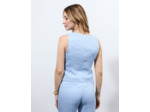 Gilet court uni BLEU CIEL Femme