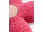 Coussin fleur en tissu bouclé