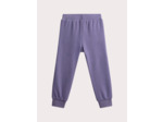Pantalon chaud violet broderies fleuries pour fille