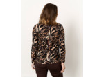 Top manches longues imprimé MARRON Femme