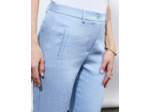 Pantalon long droit uni BLEU CIEL Femme