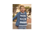 T-shirt rayé bleu pour garçons