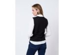 Gilet court rayé NOIR Femme