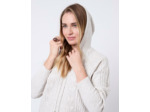 Pull épais en mélange laine uni BEIGE Femme