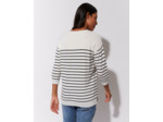 Pull marinière rayé BLANC Femme