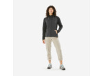 Sweat à capuche de randonnée femme, NH500 Hybrid noir