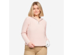 Pull golf 1/2 ZIP Femme - MW500 rose