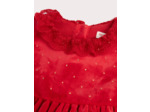 Robe rouge en velours pour bébé fille