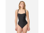 Maillot de bain 1 pièce femme gainant à effet ventre plat DORA NOIR