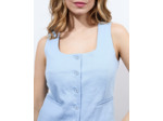 Gilet court uni BLEU CIEL Femme