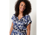 Robe longue imprimé à fleurs MARINE