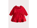 Robe rouge en velours pour bébé fille