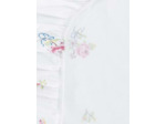 Drap-housse double à motif floral en point de croix