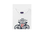 T-shirt blanc à imprimé vélo pour garçon