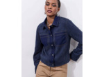 Blouson en suédine uni décoré MARINE Femme