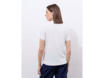 Top manches courtes uni ECRU Femme