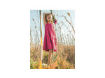 Robe fuchsia en broderie anglaise pour filles